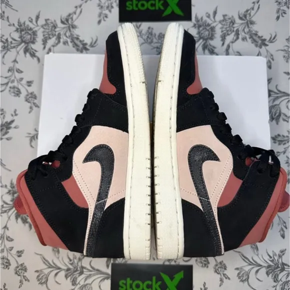 Jordan Women's Black and Pink Sneakers