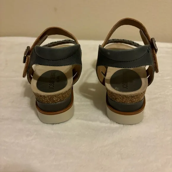 Josef Seibel CLEA 16 Woven Leather Platform Sandals Size 40 (9-9.5 US)