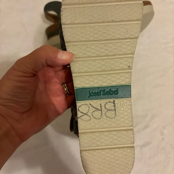 Josef Seibel CLEA 16 Woven Leather Platform Sandals Size 40 (9-9.5 US)