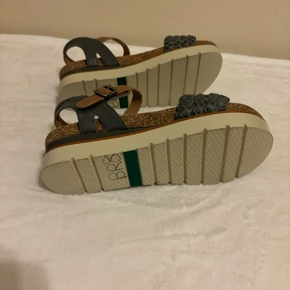 Josef Seibel CLEA 16 Woven Leather Platform Sandals Size 40 (9-9.5 US)
