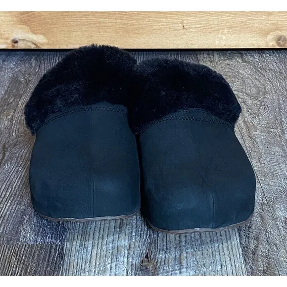 Josef Seibel Tonga 68 Suede Fur Lined Clogs Shoes Graphite Size 42 US 11