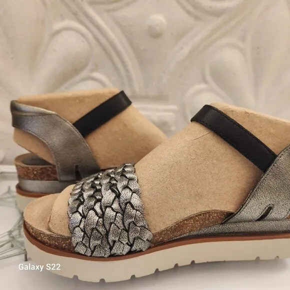Josef Seibel Women's Clea 16 Woven Leather Platform Sandals. NIB. EU 38/US 7-7.5