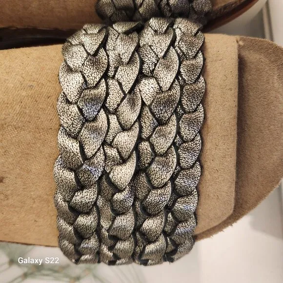 Josef Seibel Women's Clea 16 Woven Leather Platform Sandals. NIB. EU 38/US 7-7.5