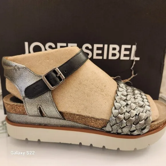 Josef Seibel Women's Clea 16 Woven Leather Platform Sandals. NIB. EU 38/US 7-7.5