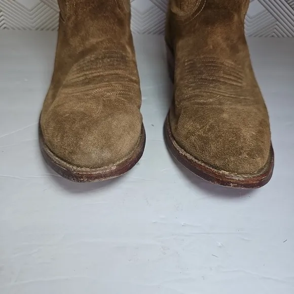 JUSTIN 2088 Mens 8D Beige Sand Russett Suede Leather RODEO DANCEHALL Boots