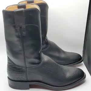 Justin 3187 roper boot with bullhide foot and a roper toe toe size 8.5 D