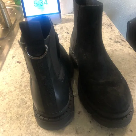 Karl Lagerfeld suede boots