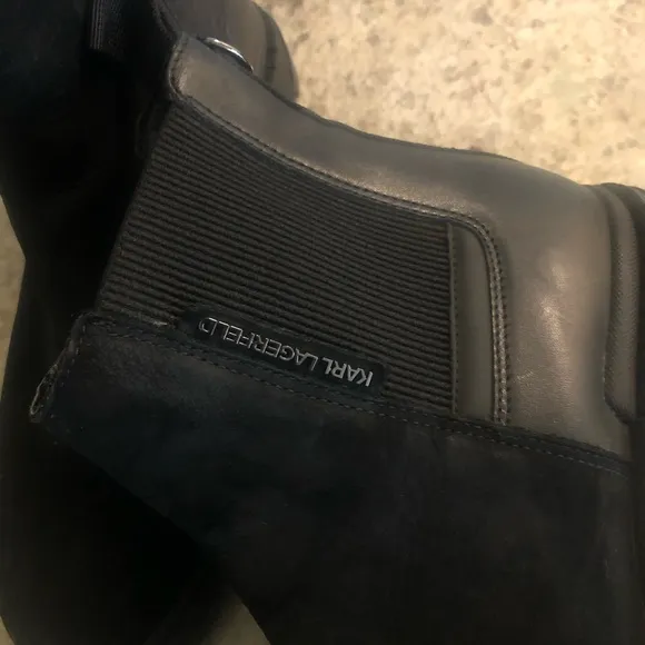 Karl Lagerfeld suede boots