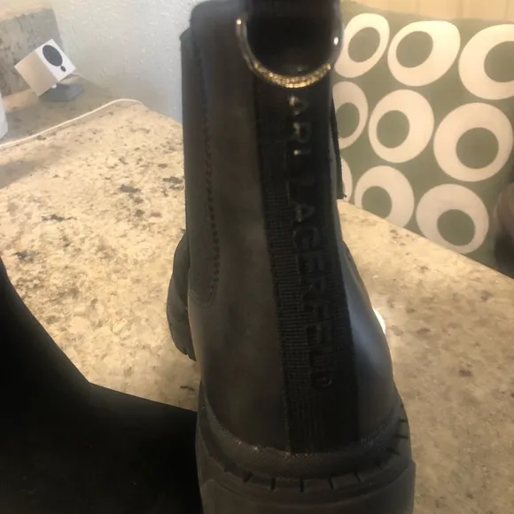 Karl Lagerfeld suede boots