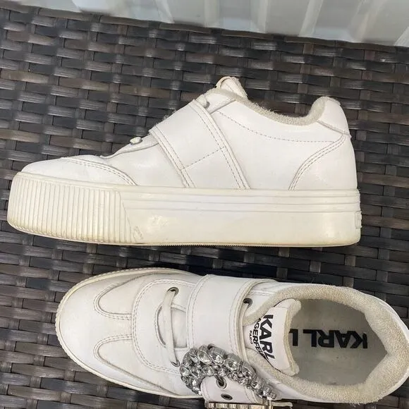 Karl Lagerfield, Paris, buckle retro platform sneakers