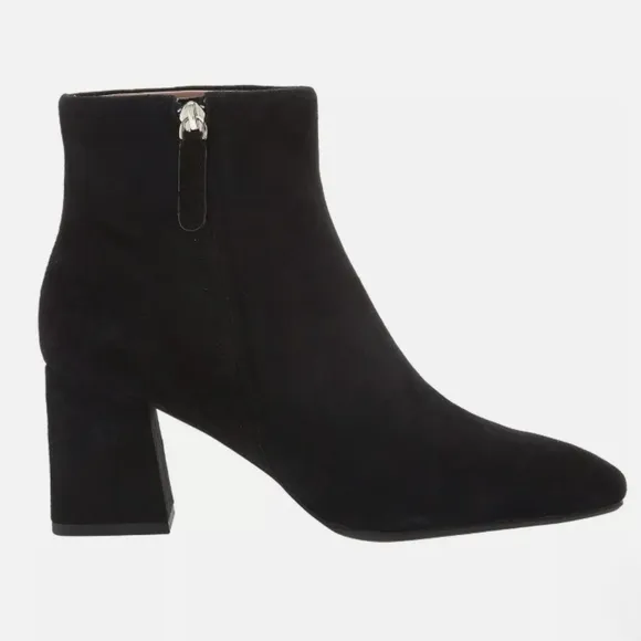 Kate Spade Alihandra Luxe Suede Ankle Boots Black Women's 7.5