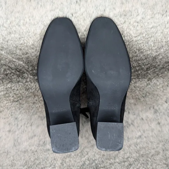 Kate Spade Alihandra Luxe Suede Ankle Boots Black Women's 7.5