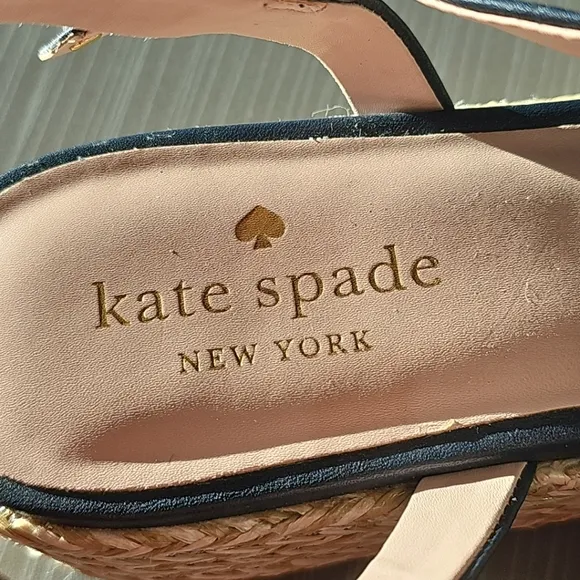 Kate Spade Benett Rope Navy Platform‎ Sandals Women's Size 8 NWOT Condition