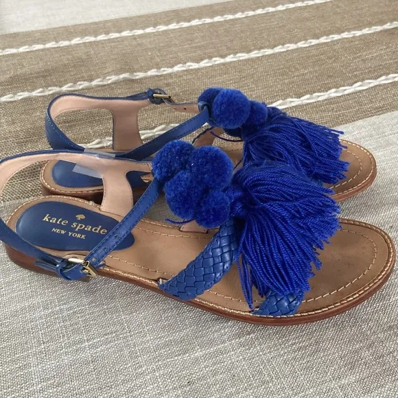 Kate Spade -Blue Sunset Woven Sandals