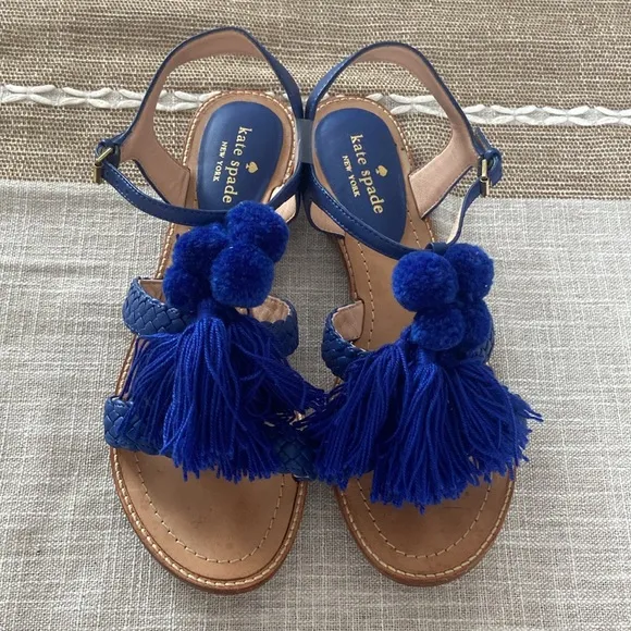 Kate Spade -Blue Sunset Woven Sandals