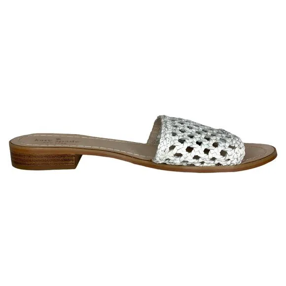 Kate Spade White Berlin Sandals - Size 10 - Women