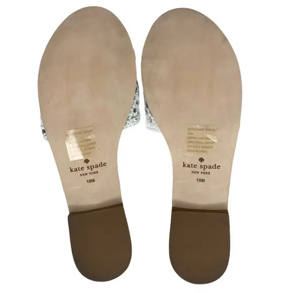 Kate Spade White Berlin Sandals - Size 10 - Women