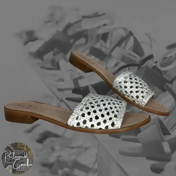 Kate Spade White Berlin Sandals - Size 10 - Women