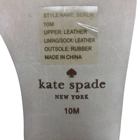 Kate Spade White Berlin Sandals - Size 10 - Women