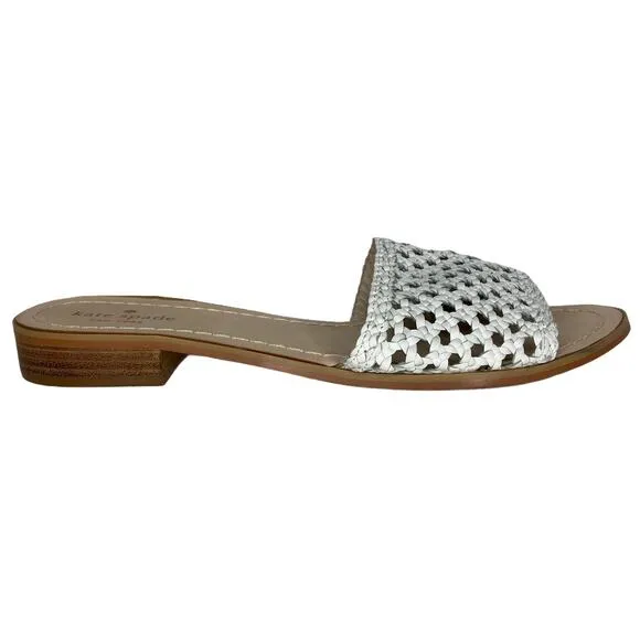 Kate Spade White Berlin Sandals - Size 10 - Women
