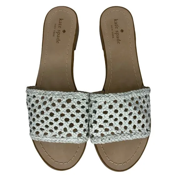 Kate Spade White Berlin Sandals - Size 10 - Women