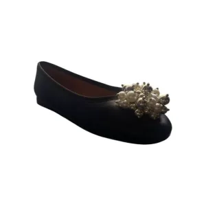 Kate Spade New York Women's Vilette Embellished Ballet Flats - Black Sz 5b