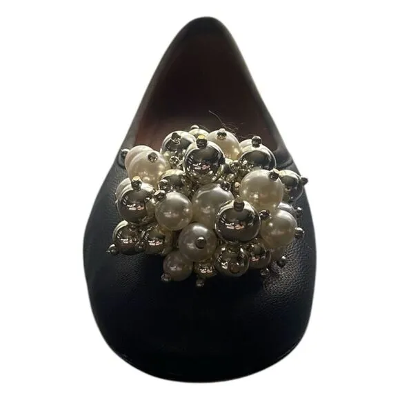 Kate Spade New York Women's Vilette Embellished Ballet Flats - Black Sz 5b