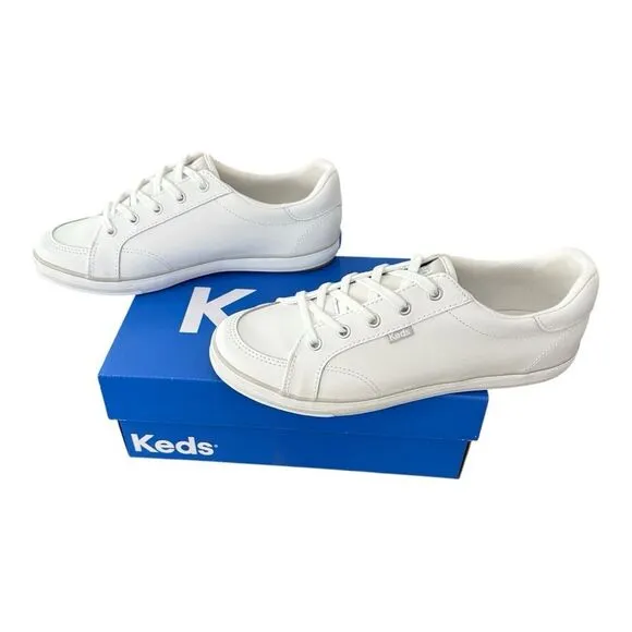 Keds Center III Leather White Shoes Women’s Size 8 Wide WH67052