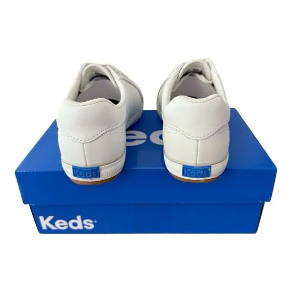 Keds Center III Leather White Shoes Women’s Size 8 Wide WH67052