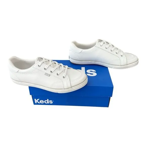 Keds Center III Leather White Shoes Women’s Size 8 Wide WH67052