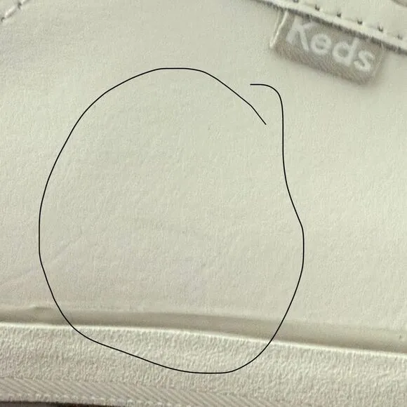 Keds Center III Leather White Shoes Women’s Size 8 Wide WH67052