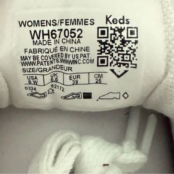 Keds Center III Leather White Shoes Women’s Size 8 Wide WH67052