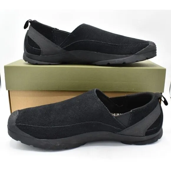 Keen Mens Size 12 Jasper Black Suede Slip On Shoes Sneakers