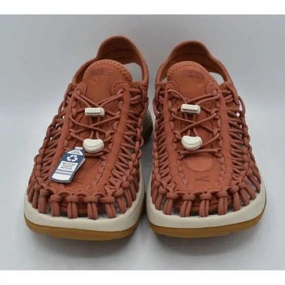 Keen Womens Size 7.5 Uneek Astoria Sport Baked Clay Birch Woven Closed Sandals