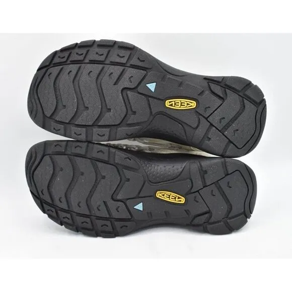 Keen Womens Size 7.5 Uneek Astoria Silver Birch Black Woven Closed Toe Sandals