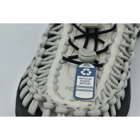 Keen Womens Size 7.5 Uneek Astoria Silver Birch Black Woven Closed Toe Sandals