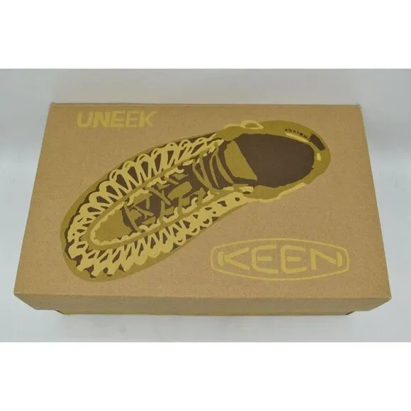 Keen Womens Size 7.5 Uneek Astoria Silver Birch Black Woven Closed Toe Sandals
