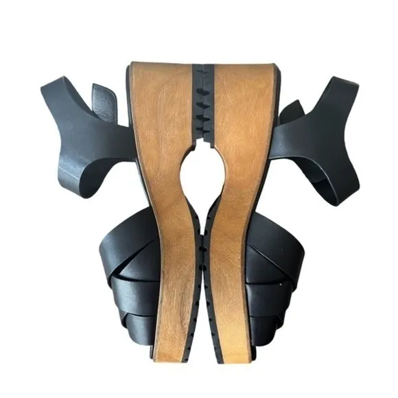 Kelsi Dagger Brooklyn Webster Leather Platform Clog Sandal