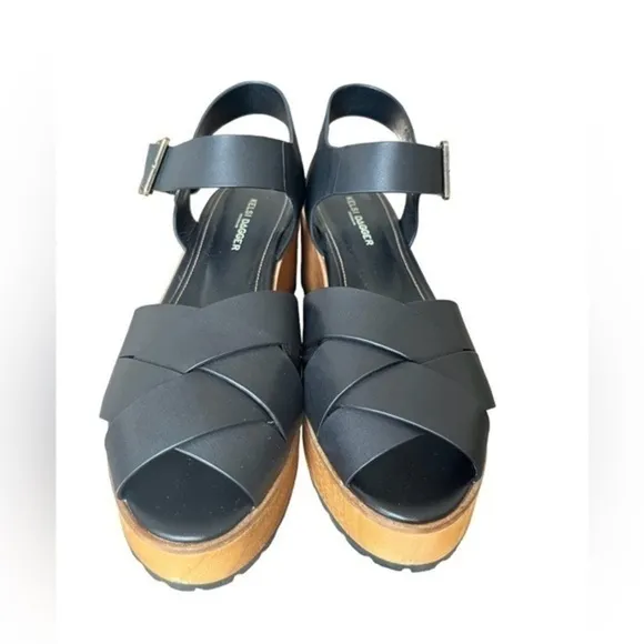 Kelsi Dagger Brooklyn Webster Leather Platform Clog Sandal