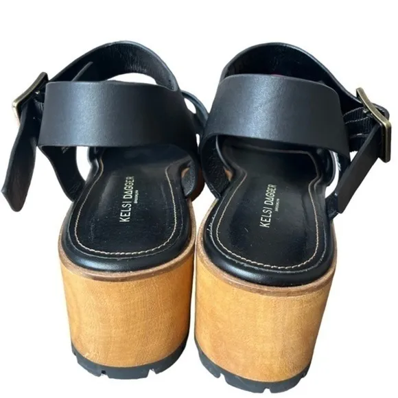 Kelsi Dagger Brooklyn Webster Leather Platform Clog Sandal