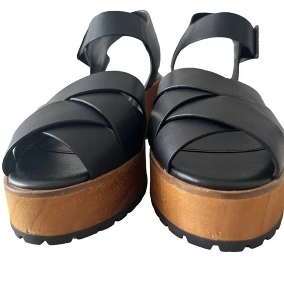 Kelsi Dagger Brooklyn Webster Leather Platform Clog Sandal