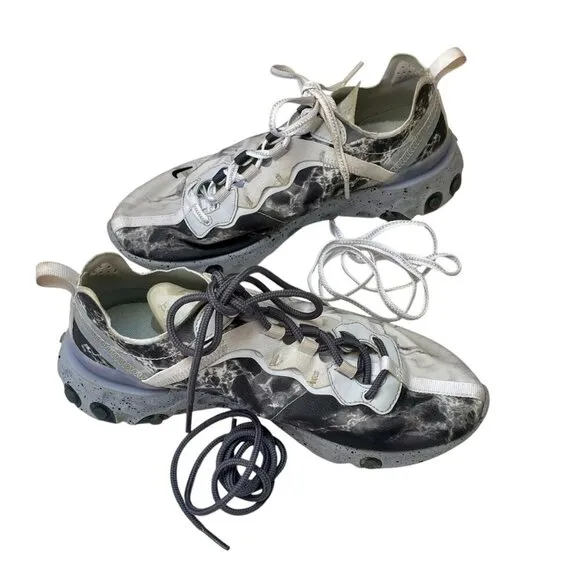 Kendrick Lamar Nike X React Element 55 Pure Platinum Sneakers Men Sz 5.5 Wmn 7