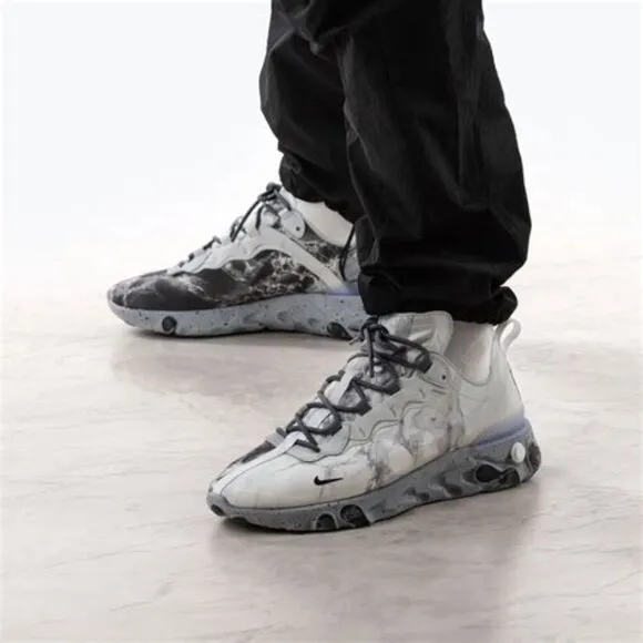 Kendrick Lamar Nike X React Element 55 Pure Platinum Sneakers Men Sz 5.5 Wmn 7