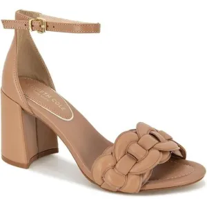 Kenneth Cole Women's Luisa Woven Block-Heel Sandals, Tan Size 10M