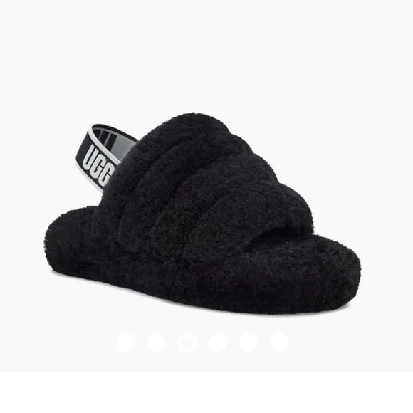KIDS FLUFF YEAH BLACK SANDALS #6