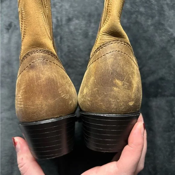 Kids Smoky Mountain Leather Cowboy Boots SZ 1 Western Classic Embroidered Brown