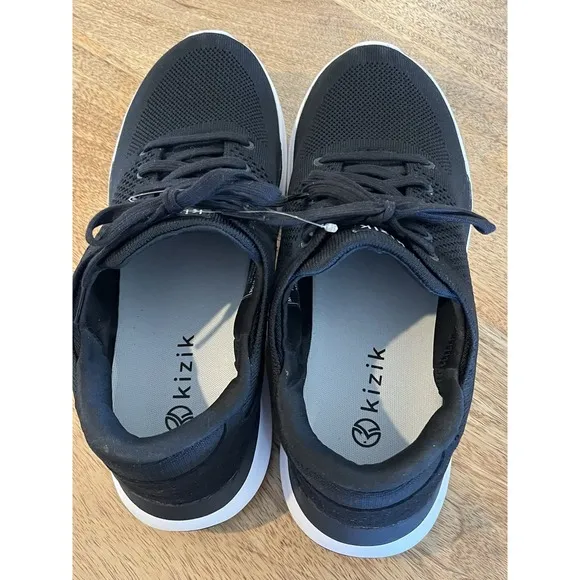 Kizik Shoes - Lima Men's Size 11w Womens Size 12.5w Black Slip On Sneakers new