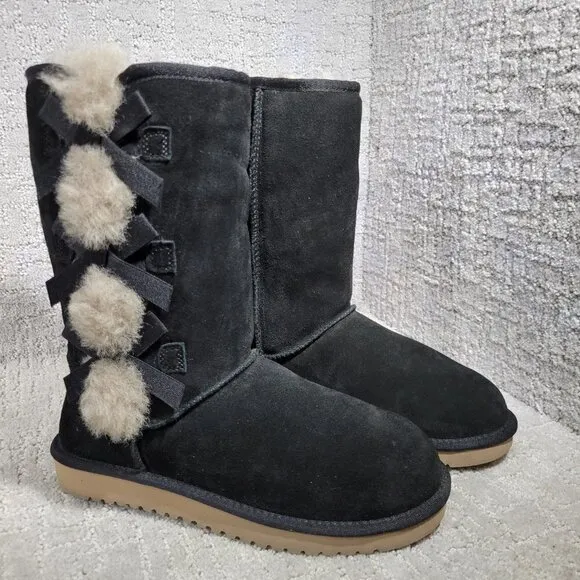 Koolabura by UGG Victoria Women's Size 8 US Black Suede Shearling Tall Boots