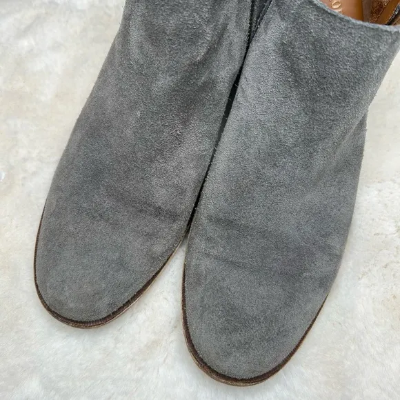 Kork-Ease Mesa Grey Suede &amp; Leather Buckle Ankle Boots 8.5