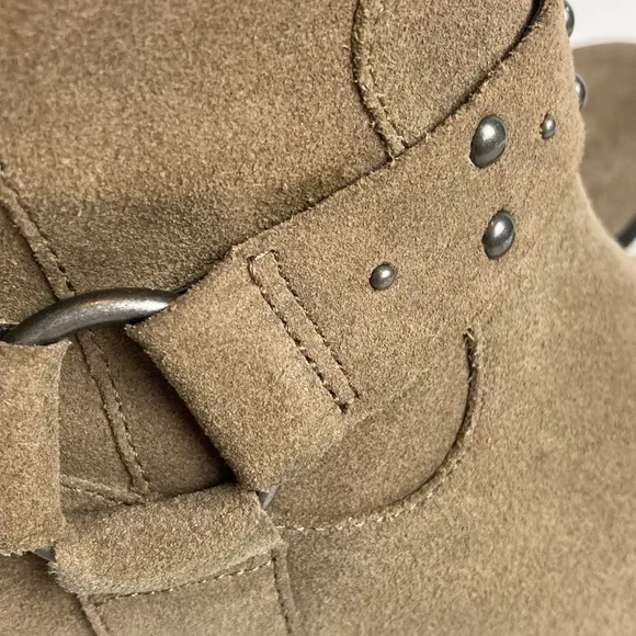 Korks by Kork-Ease Ankle Boots 8 Moto Cassandra Suede Leather Western Harness